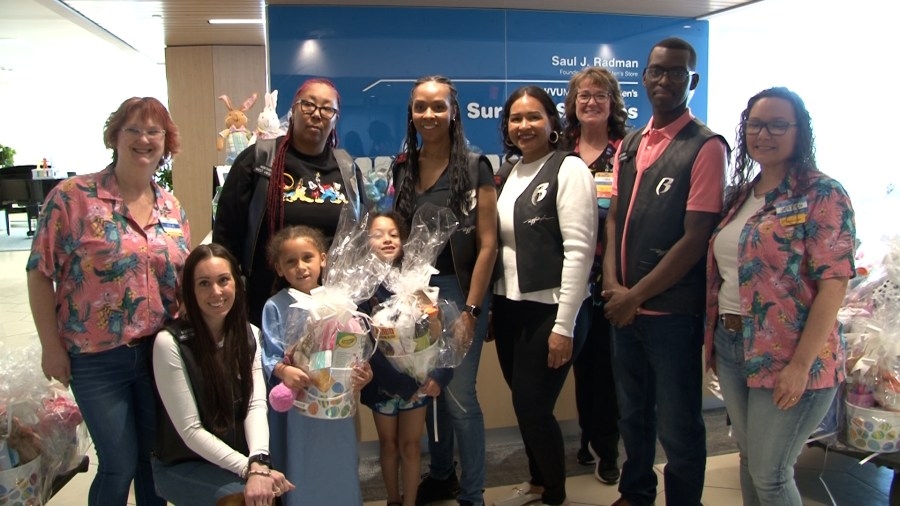 Ruff Ryders donate Easter Baskets to WVU Medicine Children's