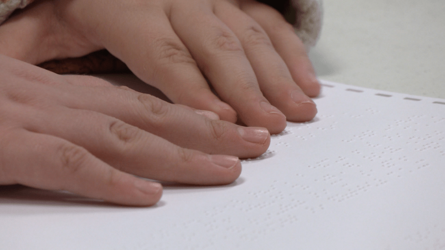 Blind and visually impaired students compete in West Virginia Braille Challenge