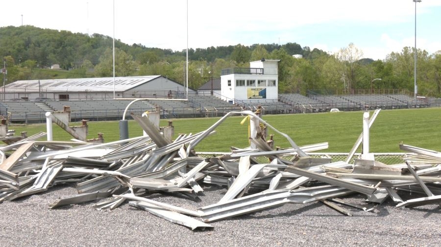 Bleachers being removed from Hite Field for safety reasons