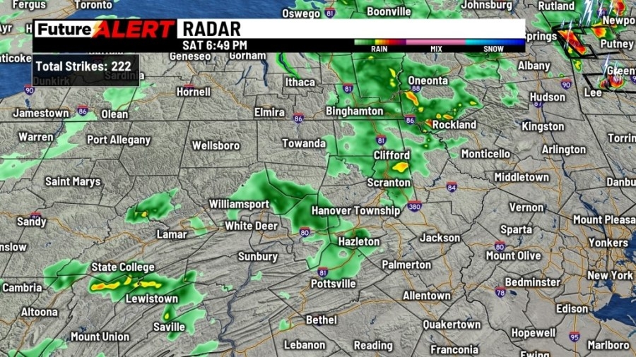 Showers pass through Pennsylvania this weekend