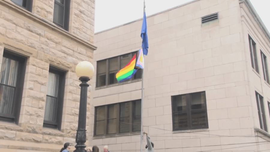 Raising the flag in Scranton to mark start of Pride Month