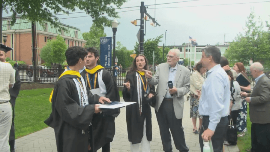 Students walk the stage in Wilkes-Barre for their diplomas