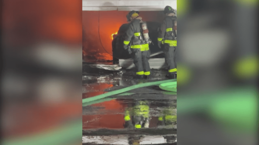 VIDEO: Fire rips through Old Forge business