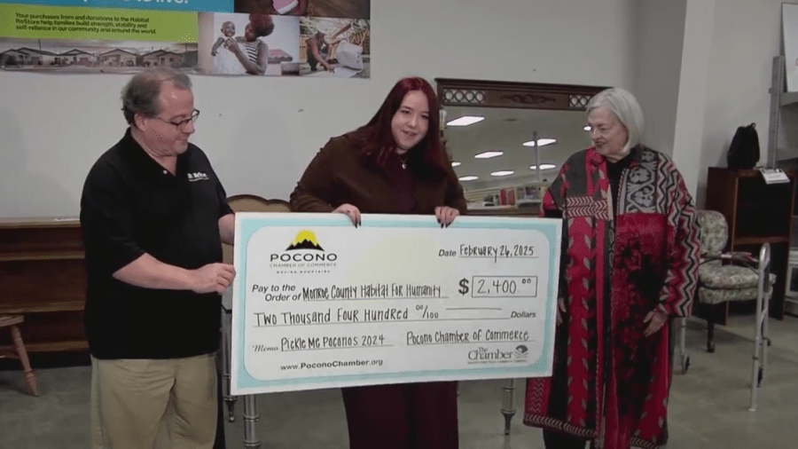 Pocono Chamber of Commerce pays it forward to Habitat for Humanity