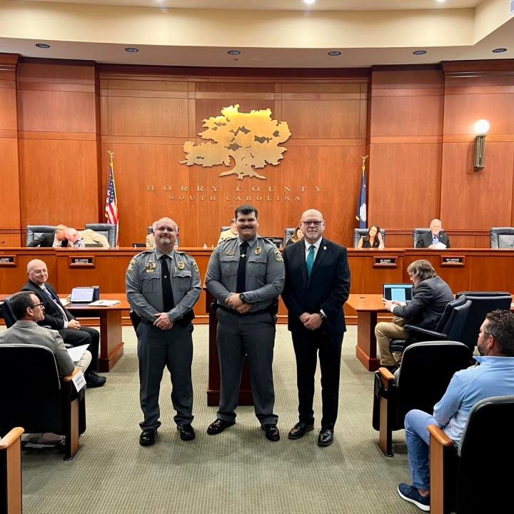 Horry County police officer honored for efforts during pursuit of armed suspects