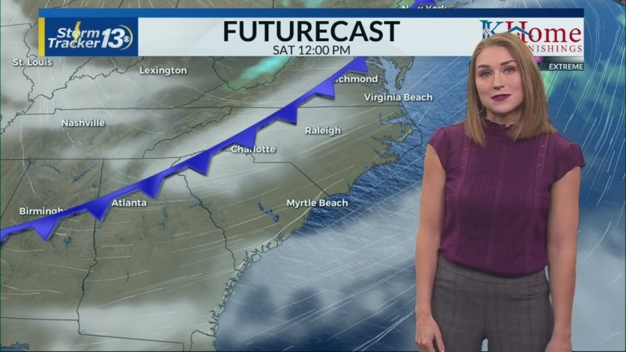 A cold front will take away above average temperatures