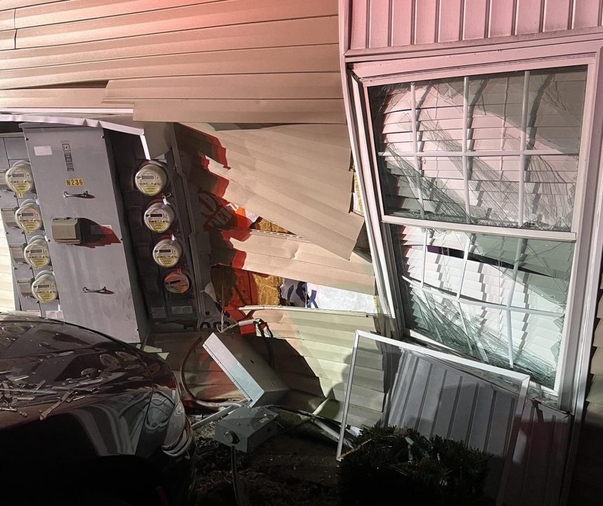 Vehicle crashes into apartment building near Surfside Beach; residents of 8 units displaced