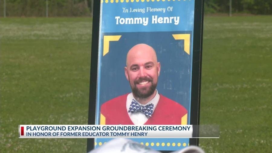 Newington Elementary dedicates new playground equipment to beloved former teacher Tommy Henry