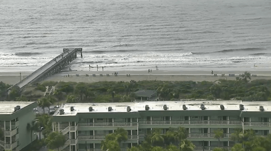 View live cameras at TS Chantal churns off SC coast