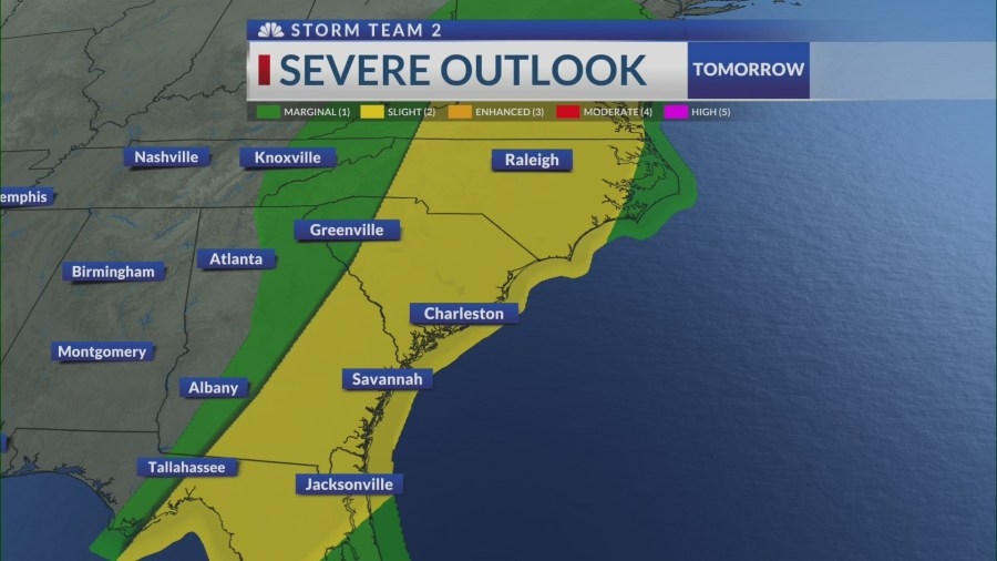Severe storms, strong wind possible Sunday