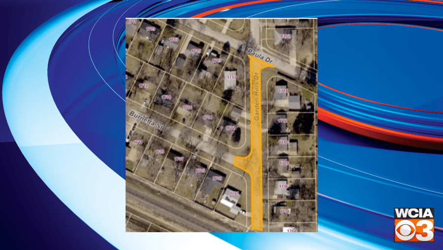 Part of Garden Hills Drive closing for construction in Champaign