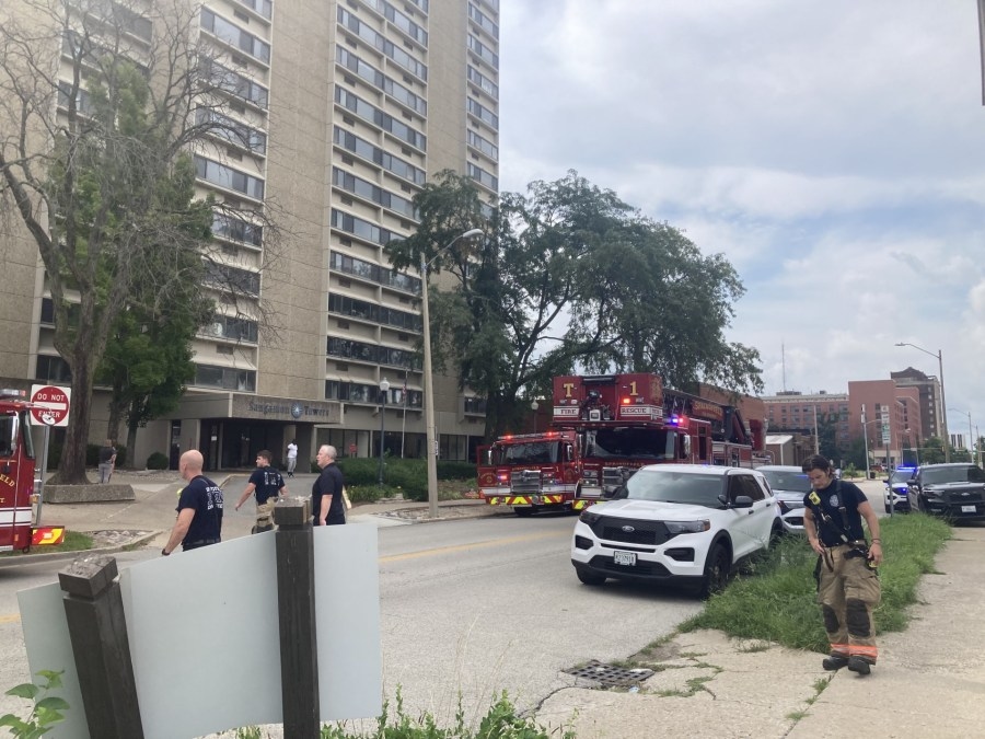 UPDATE: Man of interest in custody for suspected arson in Sangamon Tower fire