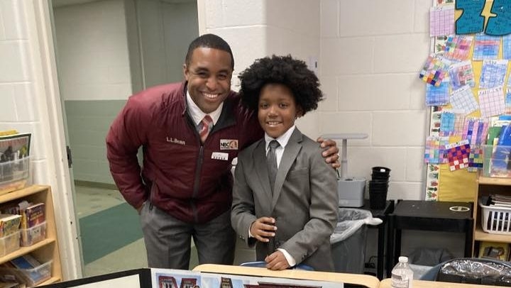 Columbus third grader impresses with wax museum performance as NBC4's Matt Barnes
