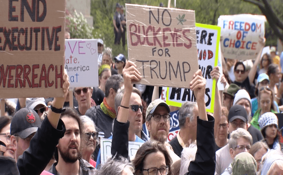 Thousands gather at Ohio Statehouse to protest Trump administration