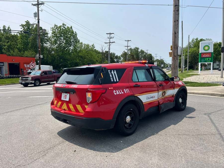 CFD driver injured, vehicle totaled after Franklin Township crash
