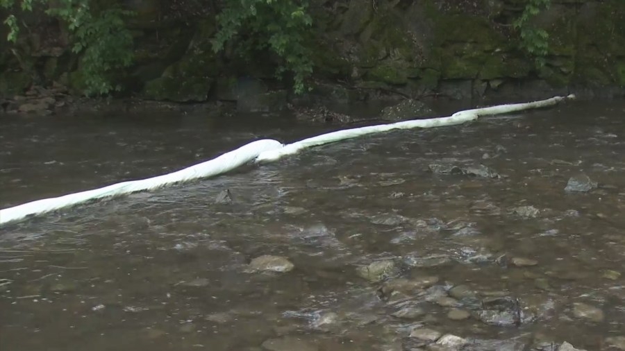 Oil spill cleanup underway at Quarry Trail park
