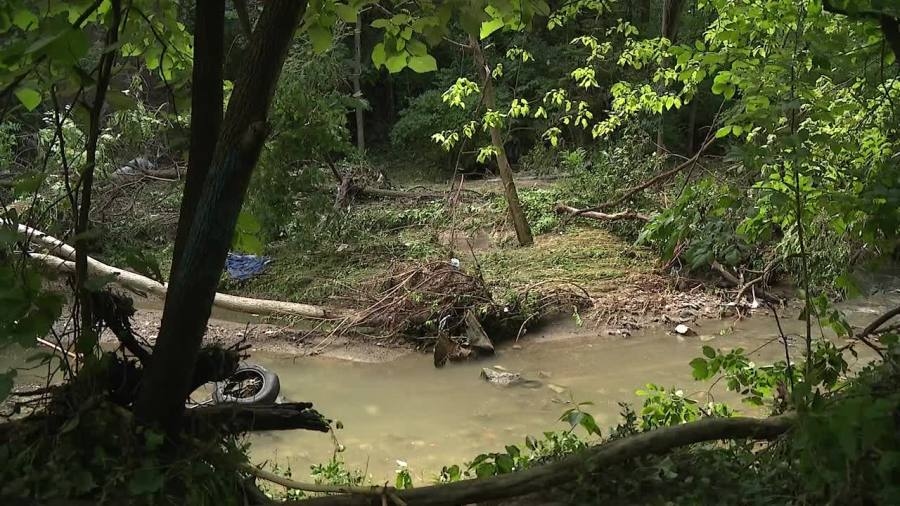 KCK woman describes escaping creek after being swept away by flood