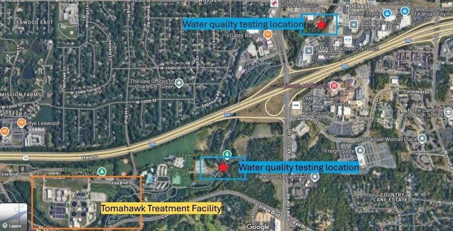 Public health advisory issued due to sewer overflow near Leawood treatment facility