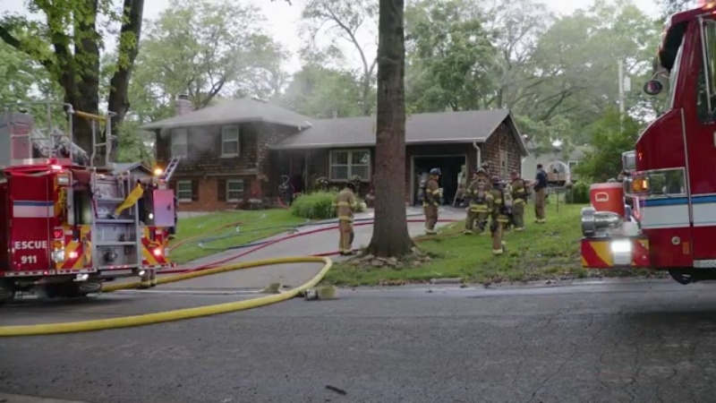 One person taken to hospital after Merriam house fire