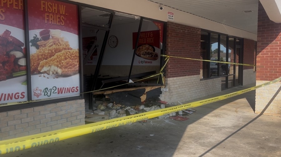 Car rams through entrance of Dothan business