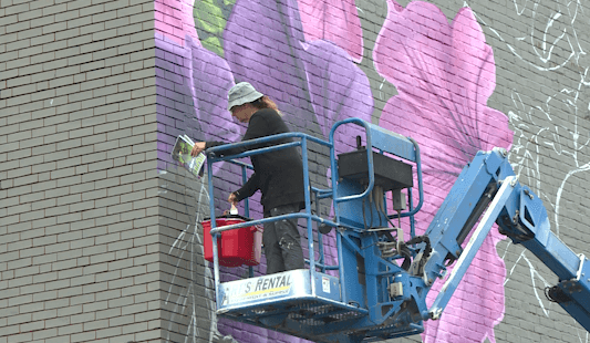 Texas artist brings art to life in Nicholasville's murals