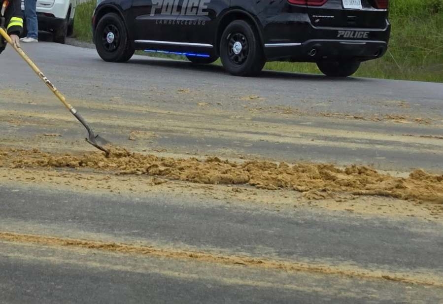 Motorcyclist falls due to distillery spill in Lawrenceburg