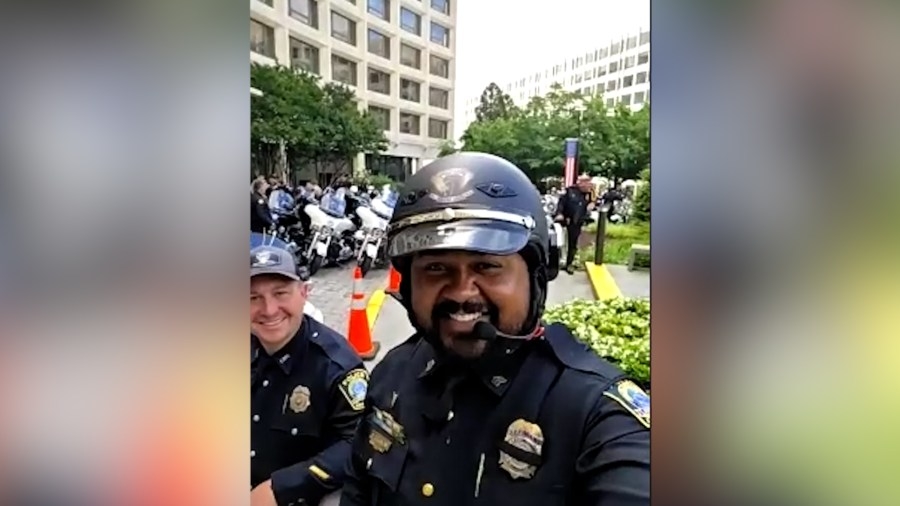 Lexington motor squad officers join agencies from across the nation to show love to police officer survivors
