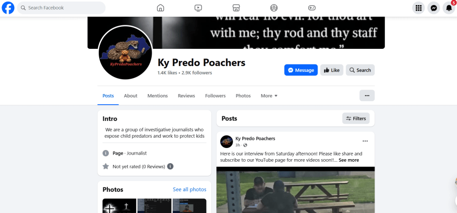 Kentucky volunteer group uses decoy accounts to bust child predators