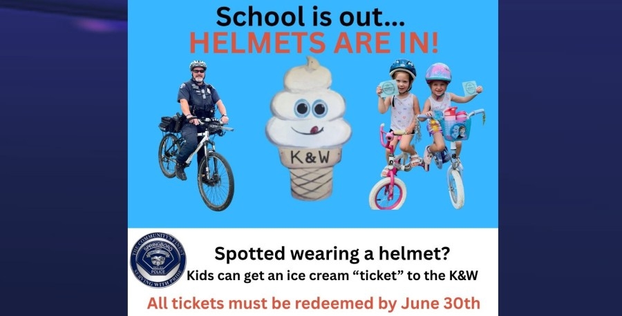 Springboro police encourage helmet safety with free ice cream