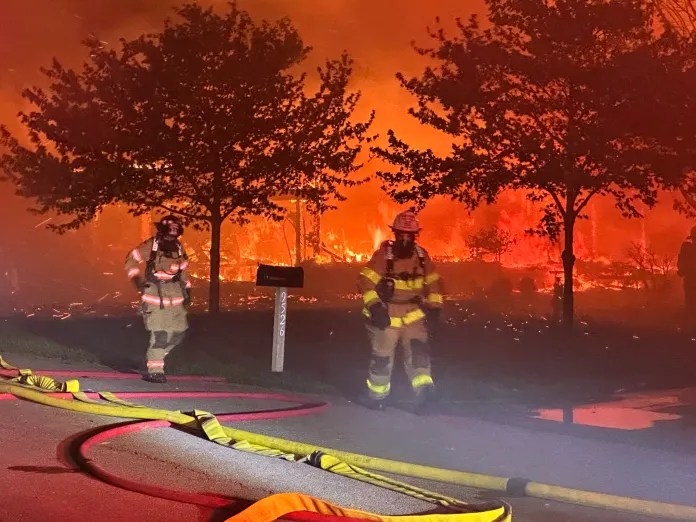 PHOTOS: Four house fire on Indian Lake