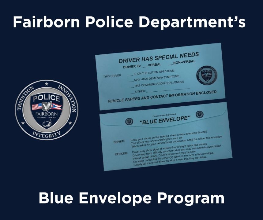 Fairborn and Miami County launch Blue Envelope program for drivers with disabilities