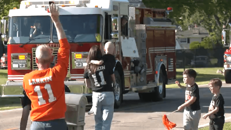 Hundreds rally for birthday surprise for Springfield boy battling cancer
