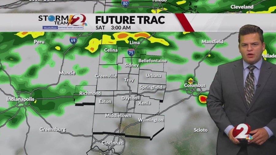 Showers continue throughout the weekend, when will they move out?