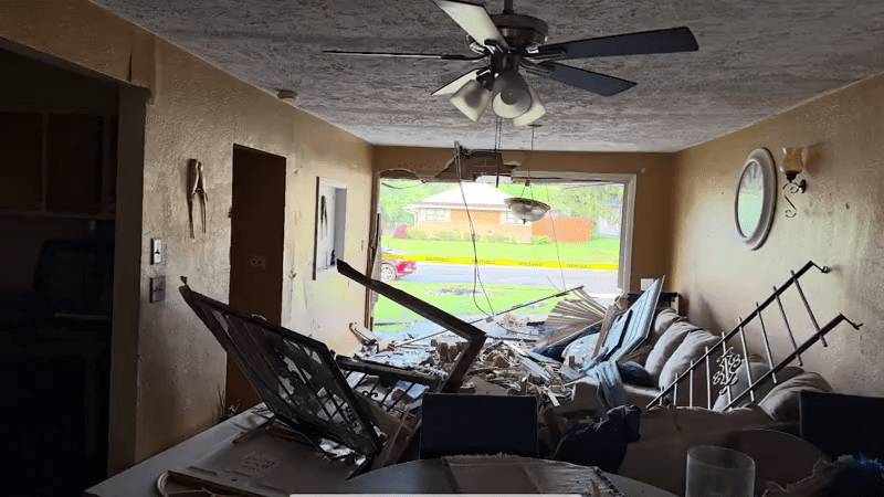 Dayton family recovering after driver crashes into living room
