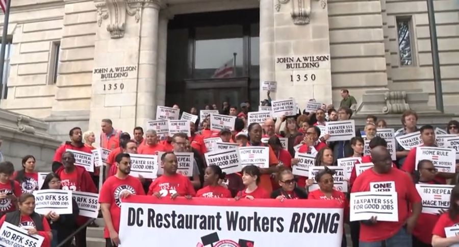 Hospitality workers rally in DC to save Initiative 82