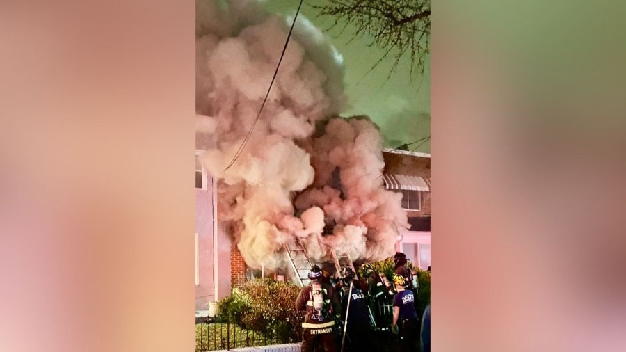 Firefighter rescued after falling through floor while responding to fire in Northeast DC, fire officials say