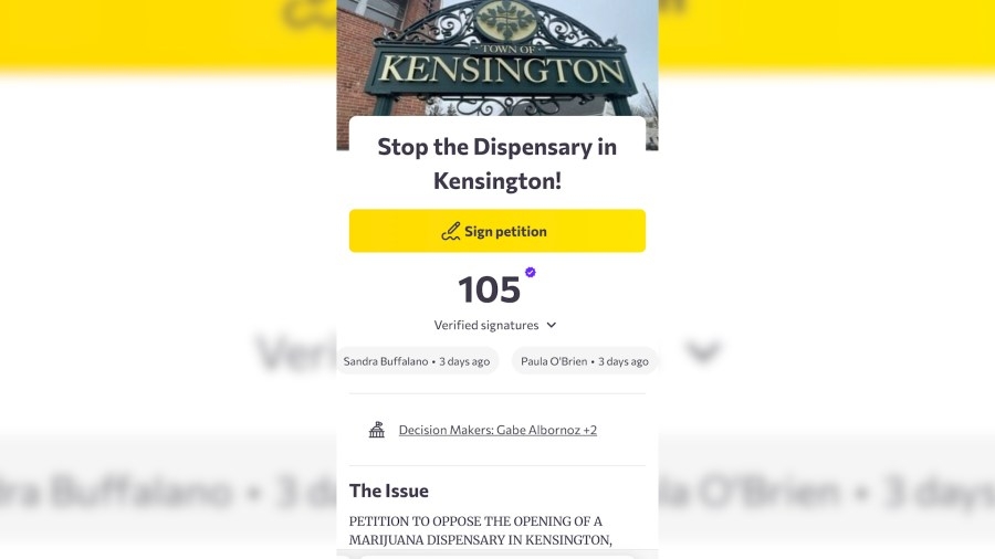 Kensington neighbors concerned about proposed marijuana dispensary