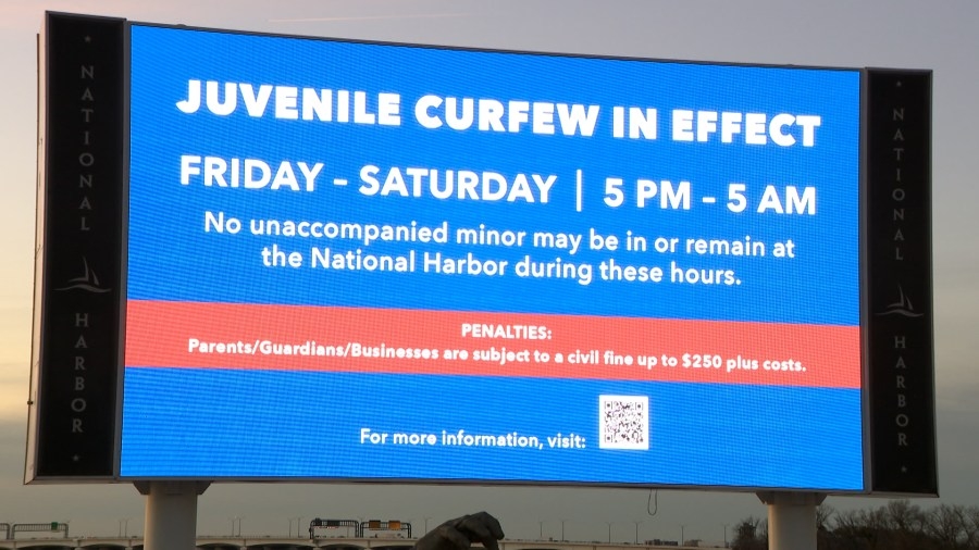Curfew in place for youth at National Harbor to combat disorder