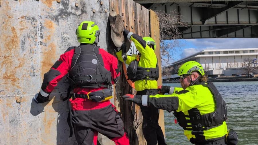 PHOTOS: Prince William County Fire and Rescue members rescue Canadian Goose during training exercise
