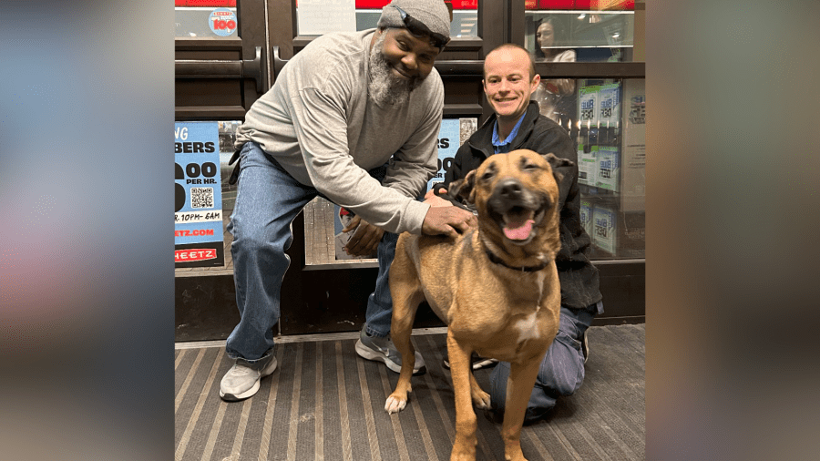 ‘I just want to hug a dog': Wrongly convicted Maryland man welcomed home by rescue dog