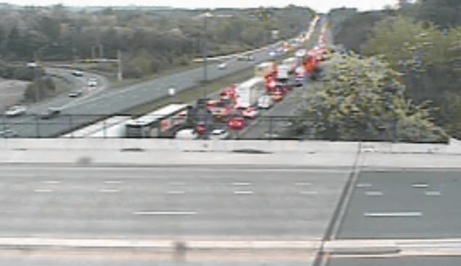 Street sweeper catches fire on I-270, causes major delays in Montgomery County