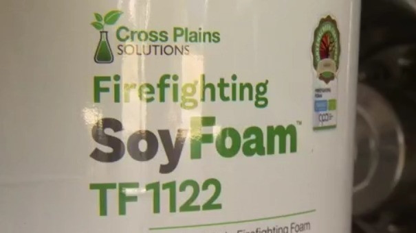 Firefighters see effectiveness of soybean based foam
