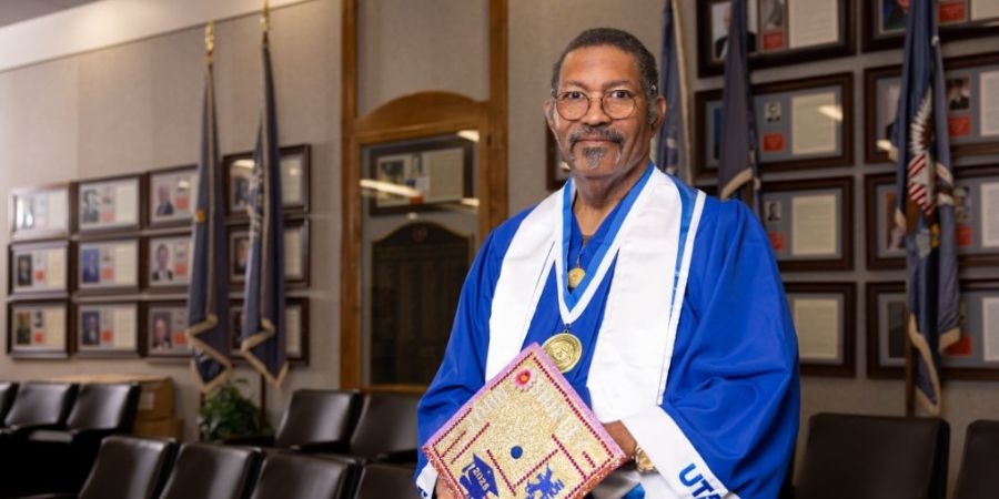 Henderson veteran graduates with two degrees at 60