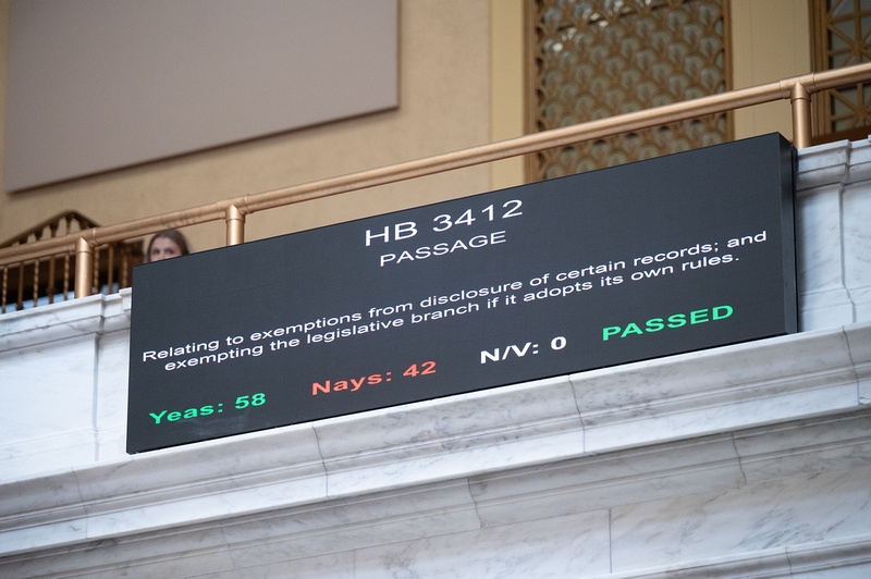 WV House passes FOIA bill with narrow vote. Bill next goes to the Senate.