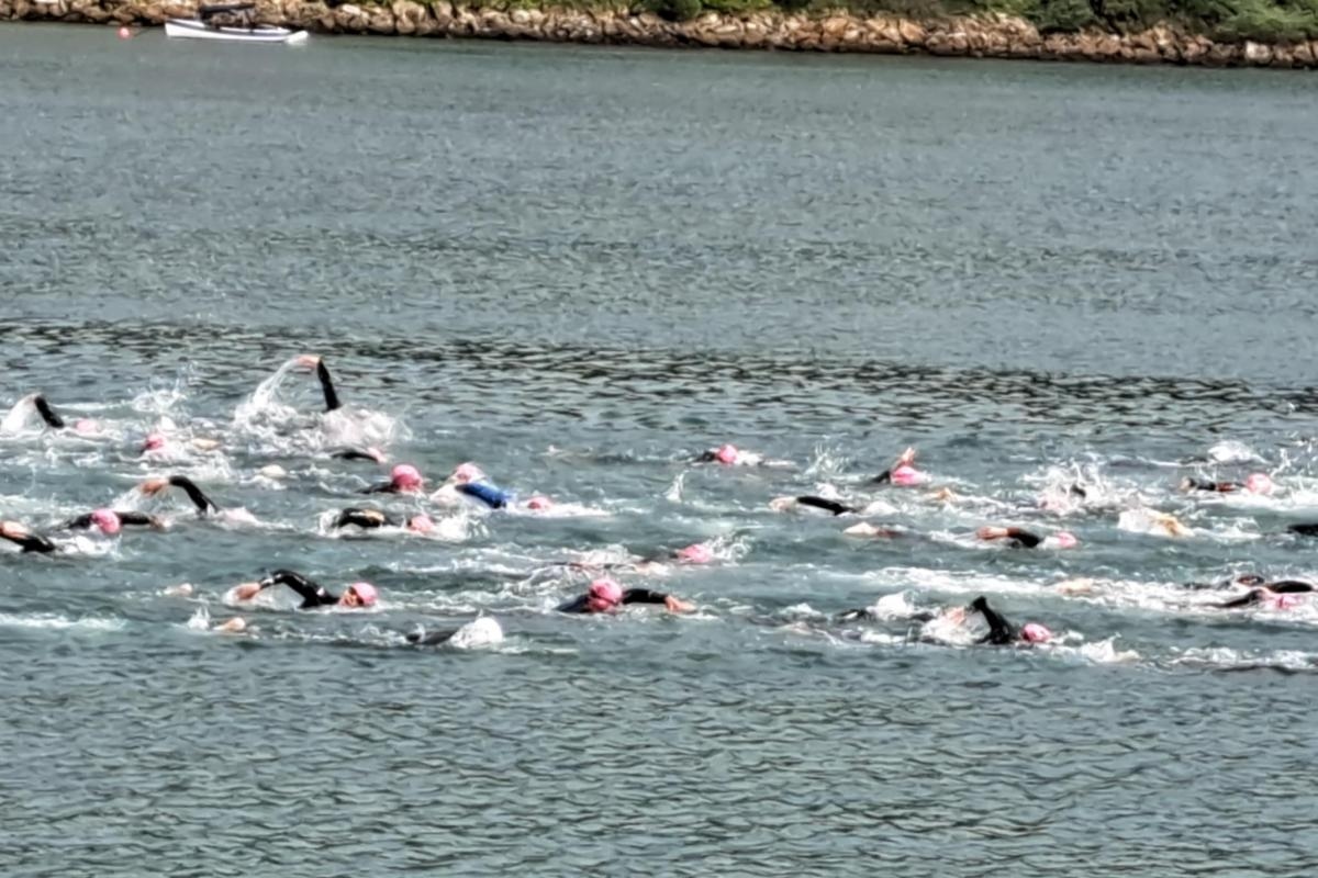 LOOK: Crowds cheer on athletes in gruelling triathlon challenge