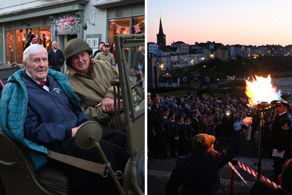 Pembrokeshire town's VE Day commemorations led by 99-year-old veteran