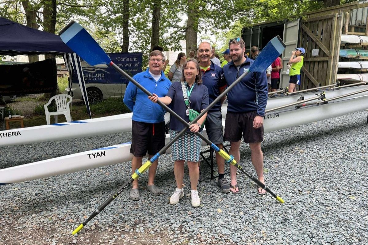 Keswick rowing club celebrates arrival of two new boats