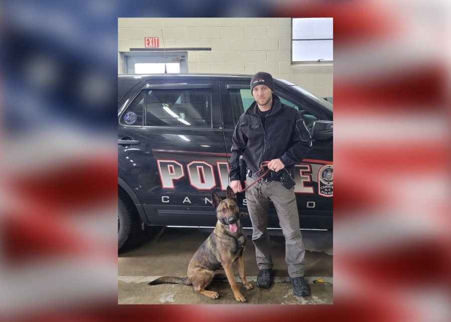 Canisteo Police Department unveils new K9 unit ‘Smitty'