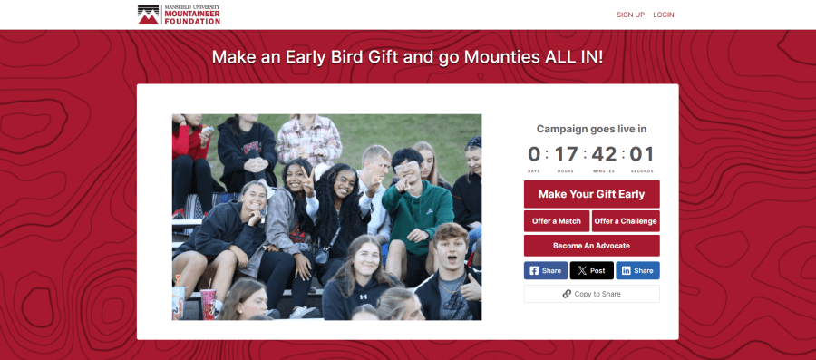 CU-Mansfield to host annual 'Mounties All In' 24-hour online giving campaign