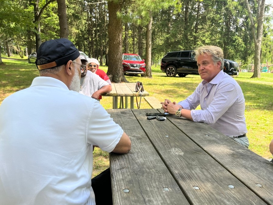 Candidate for New York's 23rd Congressional District makes stop at Harris Hill